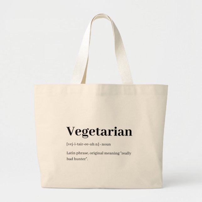Funny Vegetarian Description Tote (Front)