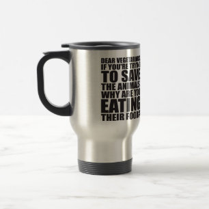 Funny Vegetarian Joke Travel Mug