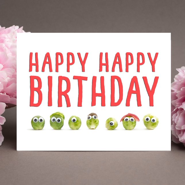 Funny Veggie Birthday Card – Cute Sprout Design (Creator Uploaded)