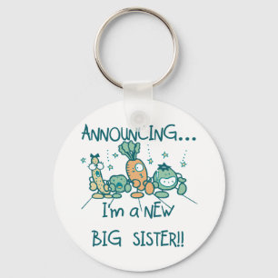 Funny Veggies New Big Sister Keychain