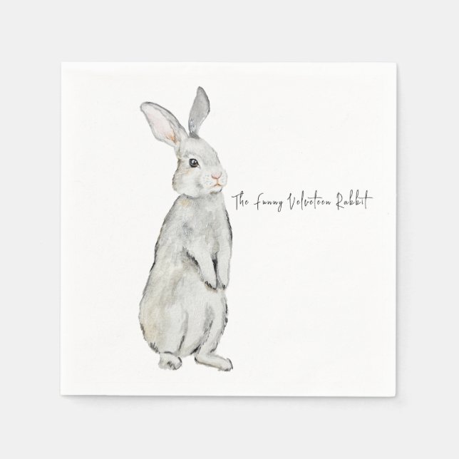 Funny velvet rabbit napkin (Front)
