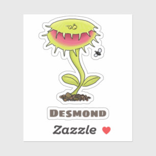 Funny Venus fly trap plant cartoon