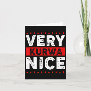 Funny Very Kurwa Nice Lish English Sarcasm Quote M Card