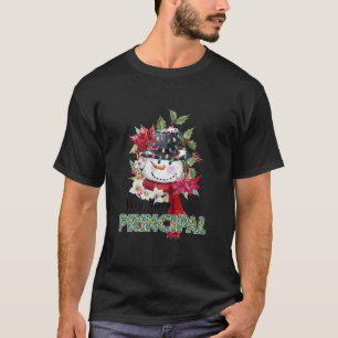 Funny Very Merry Principal Snowman Christmas Pajam T-Shirt