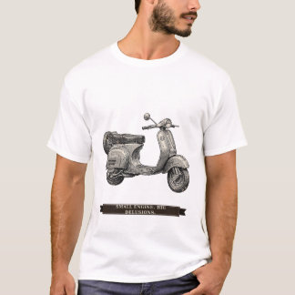 Funny Vespa Scooter "Small Engine Big Delusions" T-Shirt