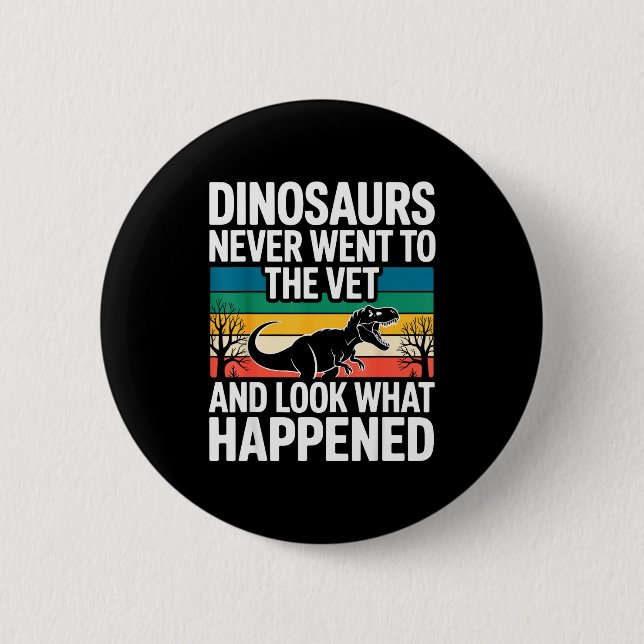 Funny Veterinarian Design For Men Women Vet Tech V 2 Inch Round Button (Front)