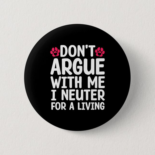 Funny Veterinarian Design For Men Women Vet Tech V 2 Inch Round Button (Front)