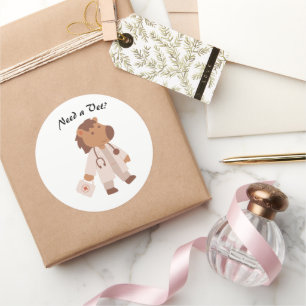 Funny Veterinarian Humour Animal Care Quote Classic Round Sticker