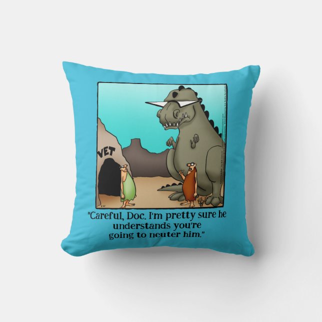 Funny Veterinarian Humour Pillow (Front)