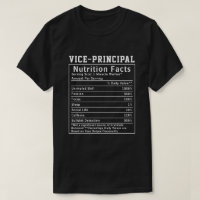 Funny Vice-Principal Nutrition Facts Staff Worker