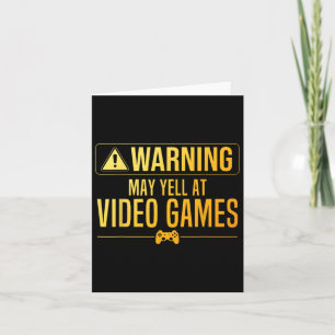 Funny Video Game Art For Men Women Gaming Nerd Pc  Card