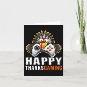 Funny Video Game Console Turkey Thanksgiving Gamer Card