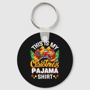 Funny Video Game Controller Christmas Santa Hat Ga Keychain