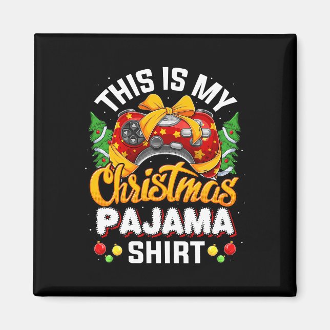 Funny Video Game Controller Christmas Santa Hat Ga Magnet (Front)