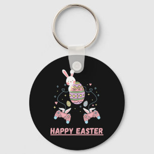 Funny Video Game Easter Bunny Gaming Controller Ga Keychain