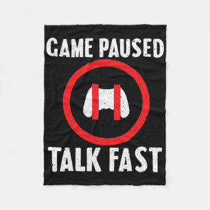 Funny Video Game For Men Women Video Gaming Player Fleece Blanket