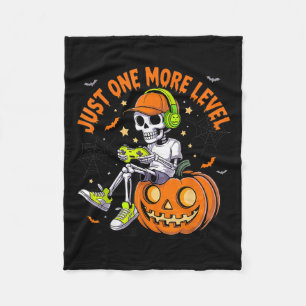 Funny Video Game Halloween Skeleton Gamer Costume Fleece Blanket