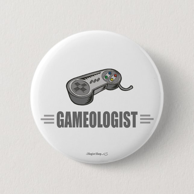 Funny Video Gamer 2 Inch Round Button (Front)