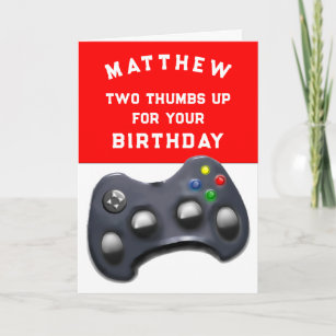 Funny Video Gamer Birthday Card