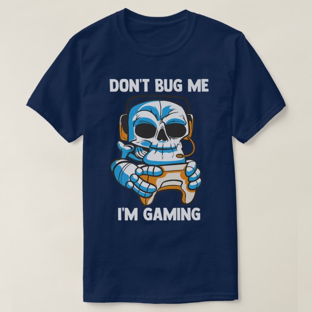 Funny Video Gamer Gaming Skeleton Video Games Skel T-Shirt (Design Front)