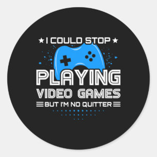Funny Video Gamer - Pc Console Gaming - Video Game Classic Round Sticker