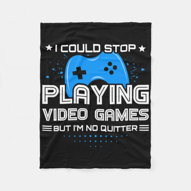Funny Video Gamer - Pc Console Gaming - Video Game Fleece Blanket (Front)