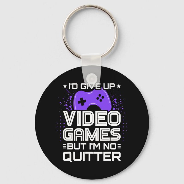 Funny Video Gamer - Pc Console Gaming - Video Game Keychain (Front)