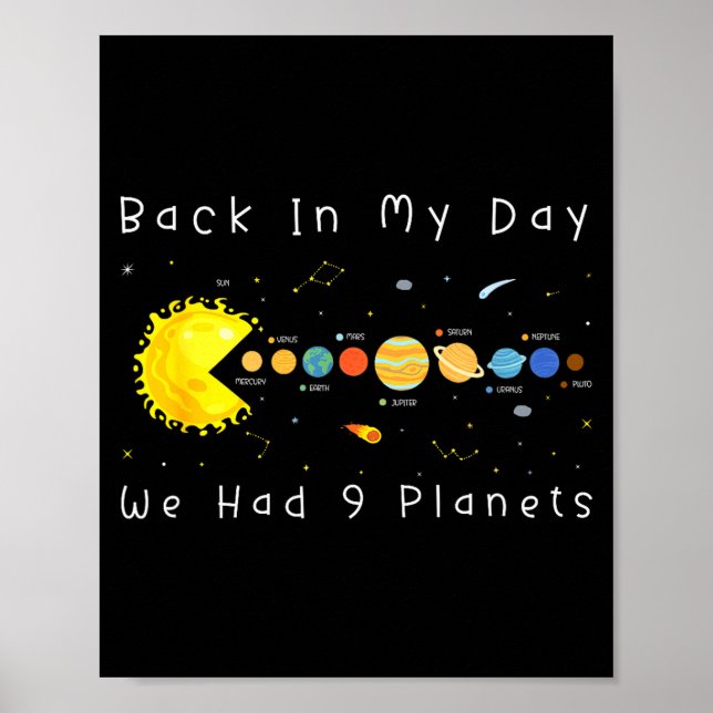 Funny Video Games Back In My Day We Had Nine Plane Poster (Front)