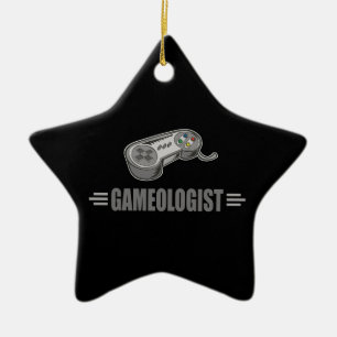 Funny Video Gaming Ceramic Ornament