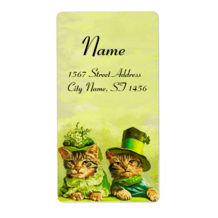FUNNY VIEILLE MODE ST PATRICK'S DAME CATS