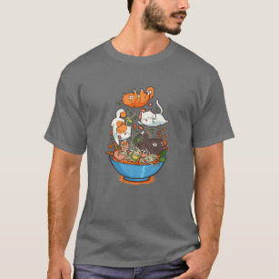 Funny Vietnamese Pho Noodle Soup Cats Falling In P T-Shirt