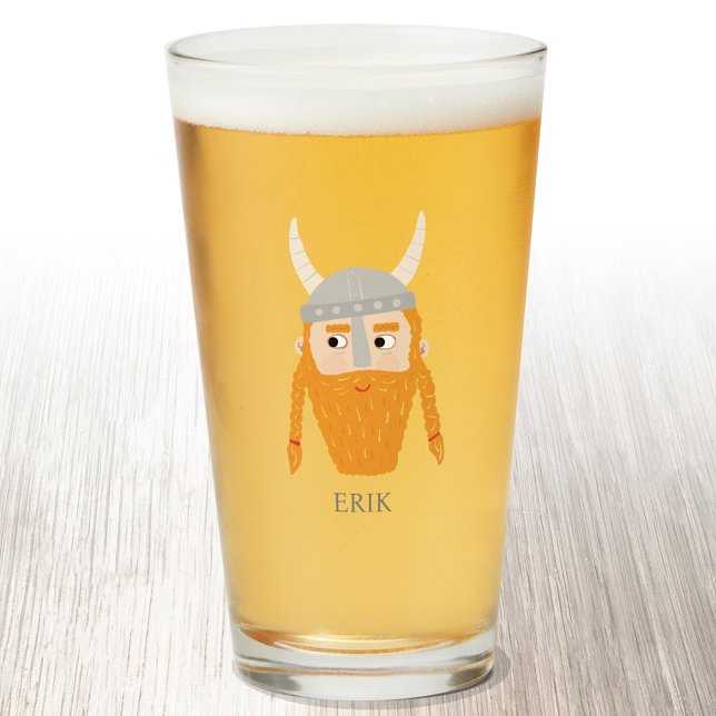 Funny Viking Personalized Beer Glass (Creator Uploaded)