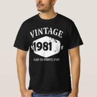 Funny Vintage 1981 Happy Birthday Gift Best Emoji.