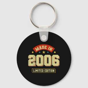 Funny Vintage 2006 Birthday Quotes Celebration Keychain