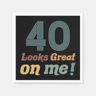 Funny Vintage 40th Birthday Napkin