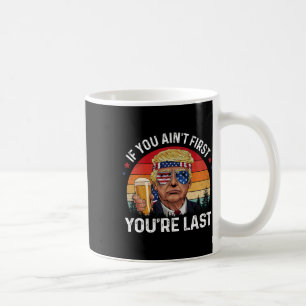 Funny Vintage 4th Of July Donald Trump Drinking Me Coffee Mug
