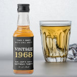 Funny Vintage 60th Birthday Black Liquor Bottle Label<br><div class="desc">Funny black and gold mini liquor bottle labels for his 60th birthday party. Personalize "Take a Shot He's Still Hot" and "Vintage" if desired,  the year he was born,  his name and the date.</div>