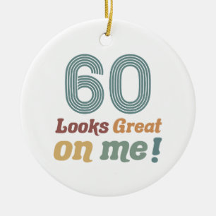 Funny Vintage 60th Birthday Ceramic Ornament