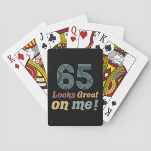 Funny Vintage 65th Birthday Playing Cards
