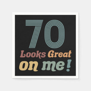 Funny Vintage 70th Birthday Napkin