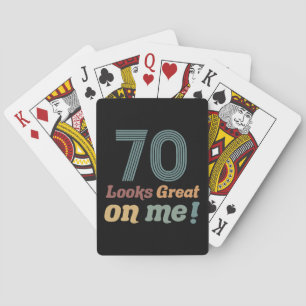 Funny Vintage 70th Birthday Playing Cards