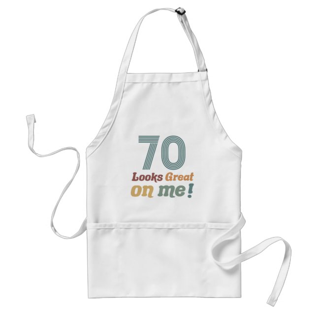 Funny Vintage 70th Birthday Standard Apron (Front)