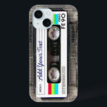 Funny Vintage 80s Retro Music Cassette Tape iPhone 15 Case<br><div class="desc">A funny vintage 80s retro music cassette tape nostalgia design. A perfect gift for the music lover,  musician,  artist or the old school. A cool retro piece of nostalgia with space to ,  add your text,  lyrics,  favourite song or track,  band or any message.</div>