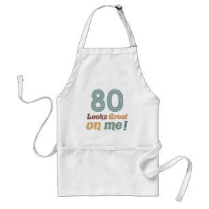 Funny Vintage 80th Birthday Standard Apron