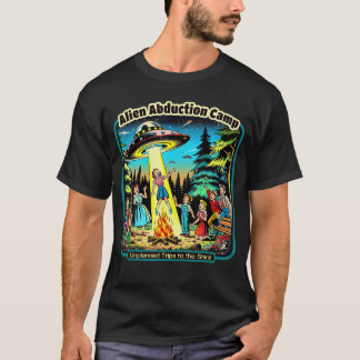 Funny Vintage Alien Abduction Camp UFO Alien frien T-Shirt
