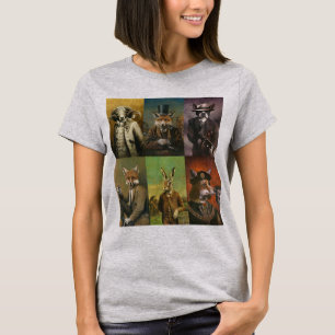 Funny Vintage Animals Montage Women's T-shirt