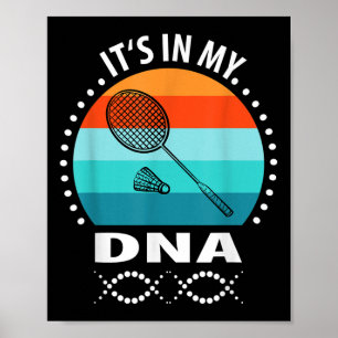 Funny Vintage Badminton Shuttle Badminton Player S Poster