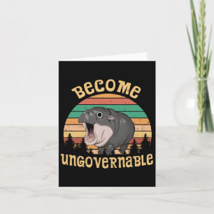 Funny Vintage Become Ungovernable Moo Deng Ba1  Card