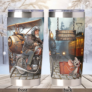 Funny Vintage Best Grandpa Ever Insulated Tumbler