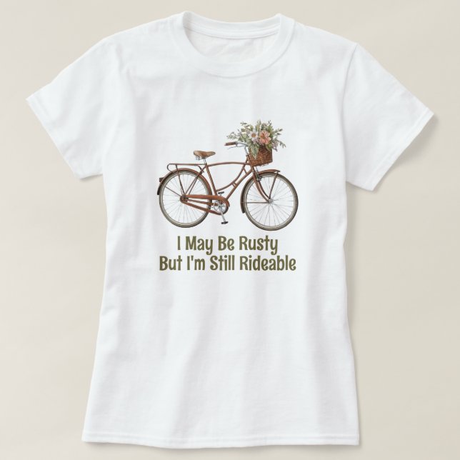 Funny Vintage Bicycle T-Shirt (Design Front)